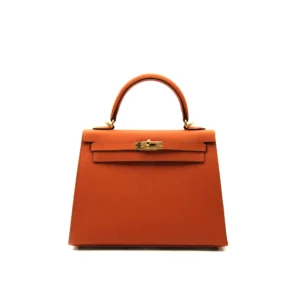 Hermès Kelly 25 Orange Sellier in Epsom leather with gold hardware – iconic structured luxury handbag