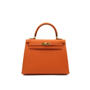 Kelly 25 Orange Epsom Sellier