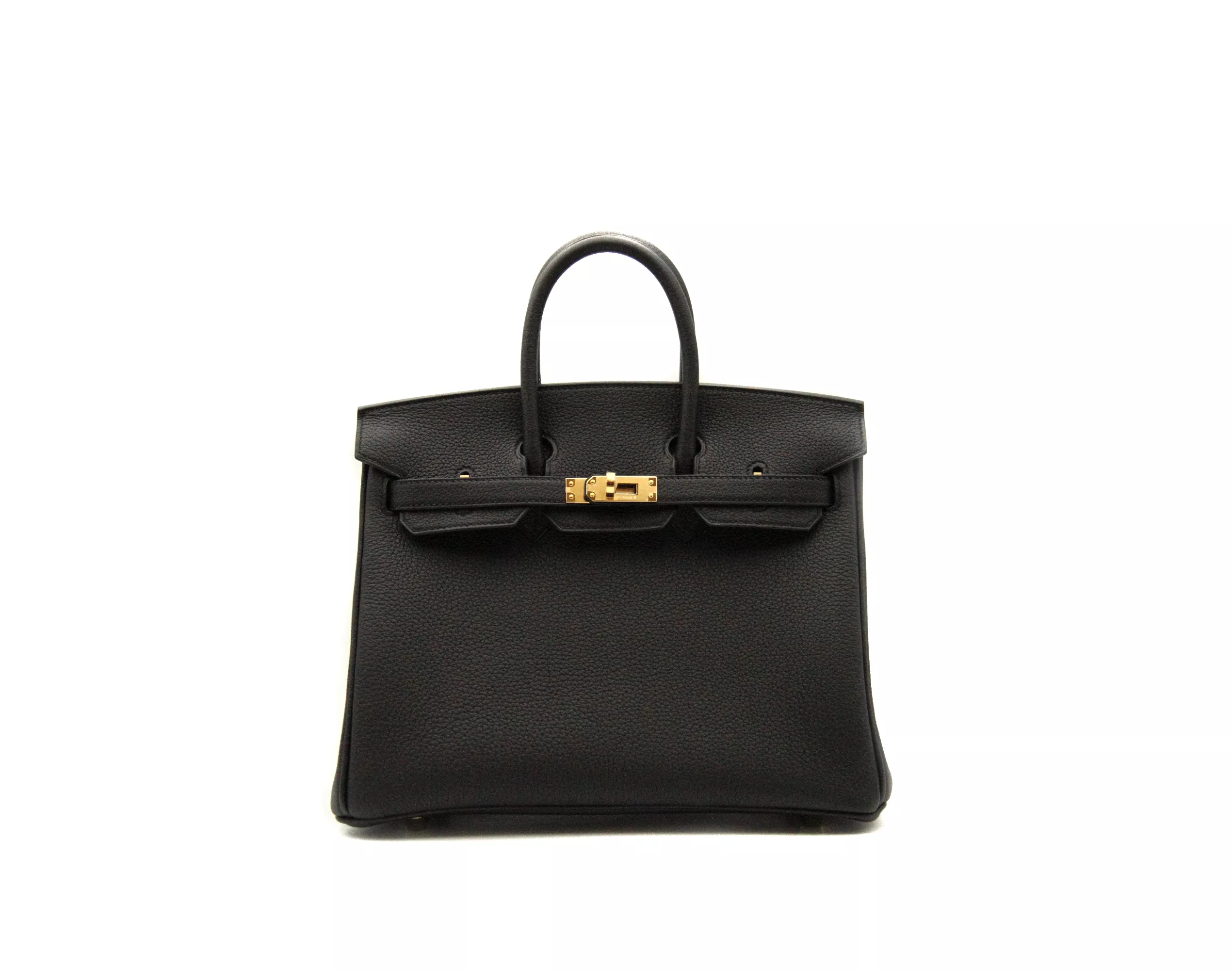 Herm&egrave;s Birkin 25 Black Togo leather with gold hardware &ndash; iconic small luxury handbag