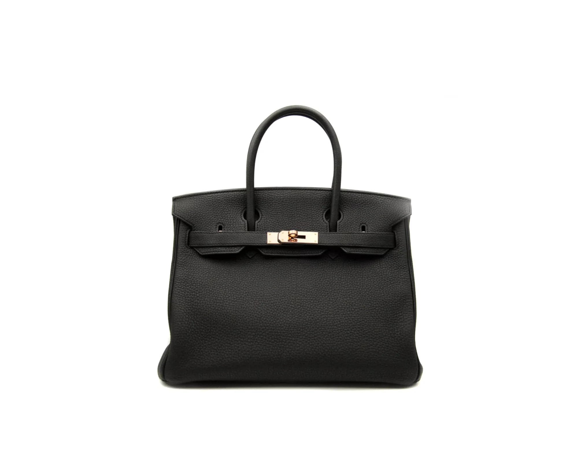 Hermès Birkin 30 togo black with rose gold hardware – classic luxury handbag