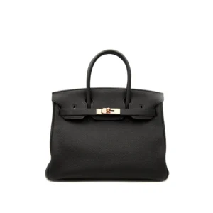 Hermès Birkin 30 Togo negra con herrajes de oro rosa – bolso de lujo icónico de tamaño mediano