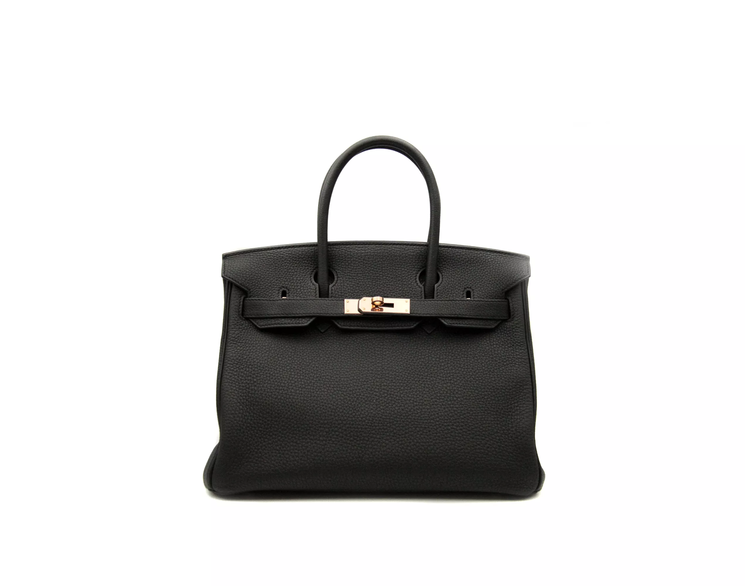 Herm&egrave;s Birkin 30 Togo black leather with rose gold hardware &ndash; iconic medium luxury handbag