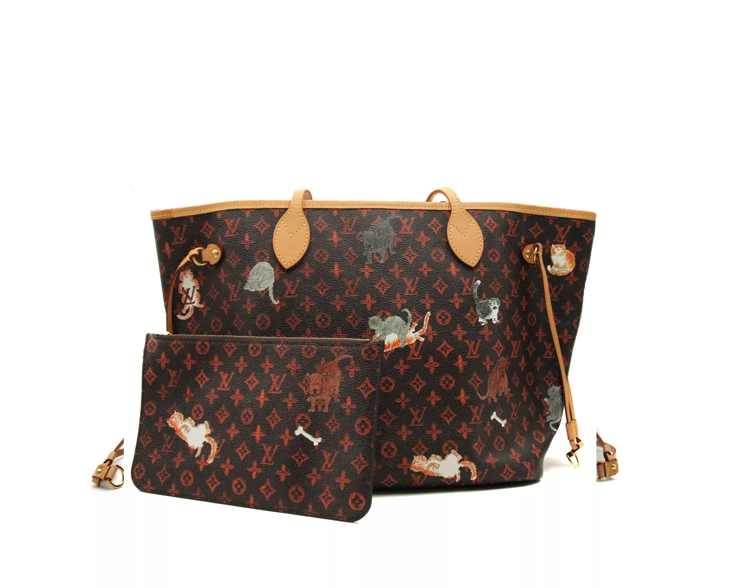 Louis Vuitton x Grace Coddington Catogram Neverfull MM