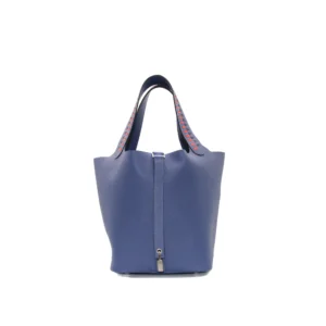 Picotin Lock 22 Tressage Epsom Blue Brighton