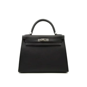 Kelly 28 Epsom Negra Sellier