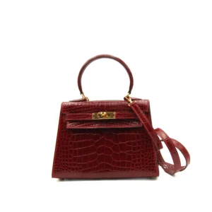 Mini Kelly 20 Vintage Rouge H Alligator
