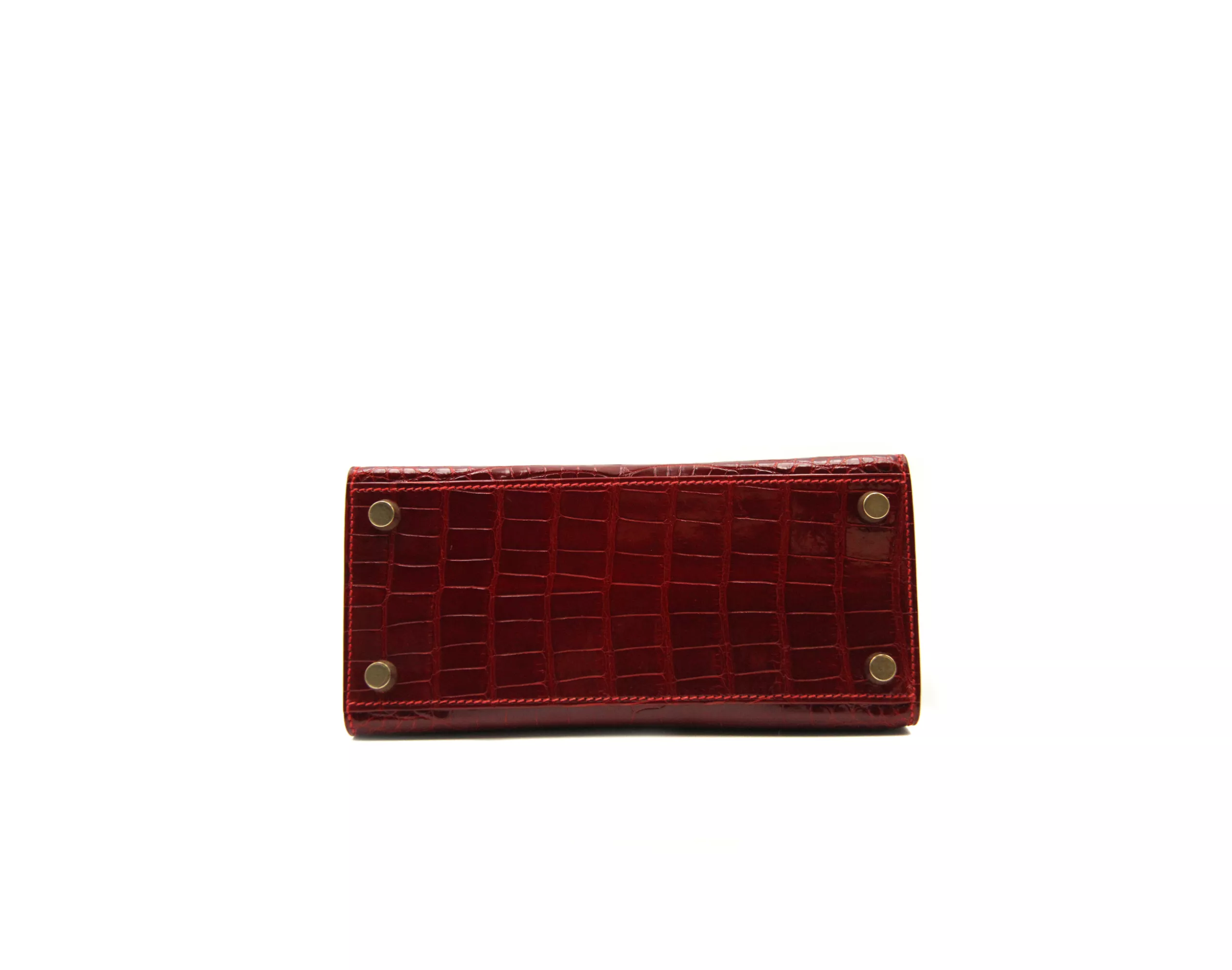 Discover Hermès Mini Kelly 20 Vintage Rouge H Alligator