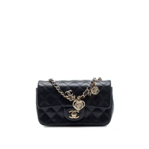 Chanel Mini Rectangular Classic Single Flap Valentine Heart Charms 
